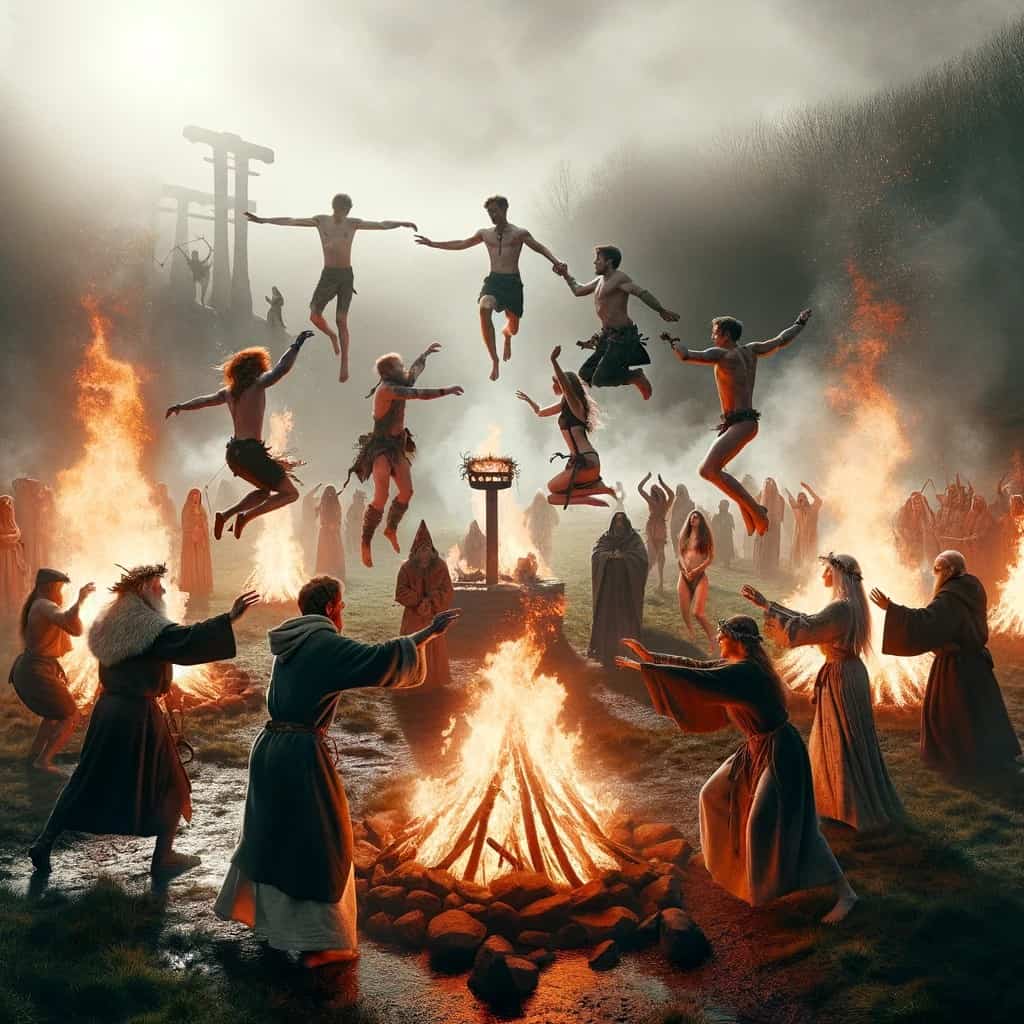 Druid Beltane Ritual Bonfire